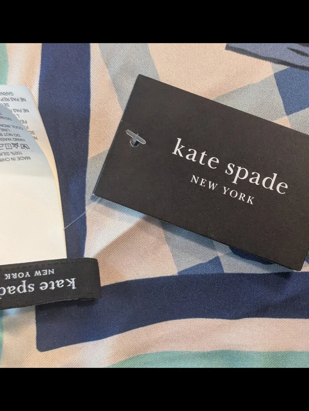 Kate Spade Lobster Lunch Large Silk Square Scarf NWT